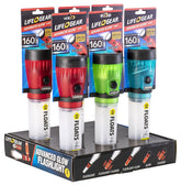 Life+Gear 41-3732 Flashlight, AA Battery, LED Lamp, 80 Lumens, 25 hr Run Time, Red